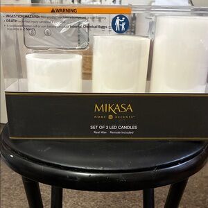 Mikasa Home Accents LED Candle Trio - White